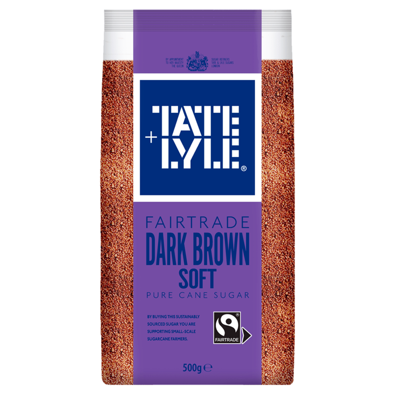 Tate & Lyle Fairtrade Dark Brown Soft Pure Cane Sugar 500g - UK Food & Drink - 5010115924752