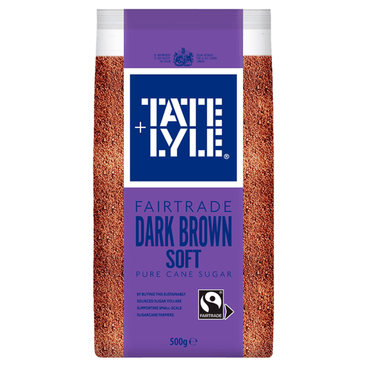 Tate & Lyle Fairtrade Dark Brown Soft Pure Cane Sugar 500g - UK Food & Drink - 5010115924752
