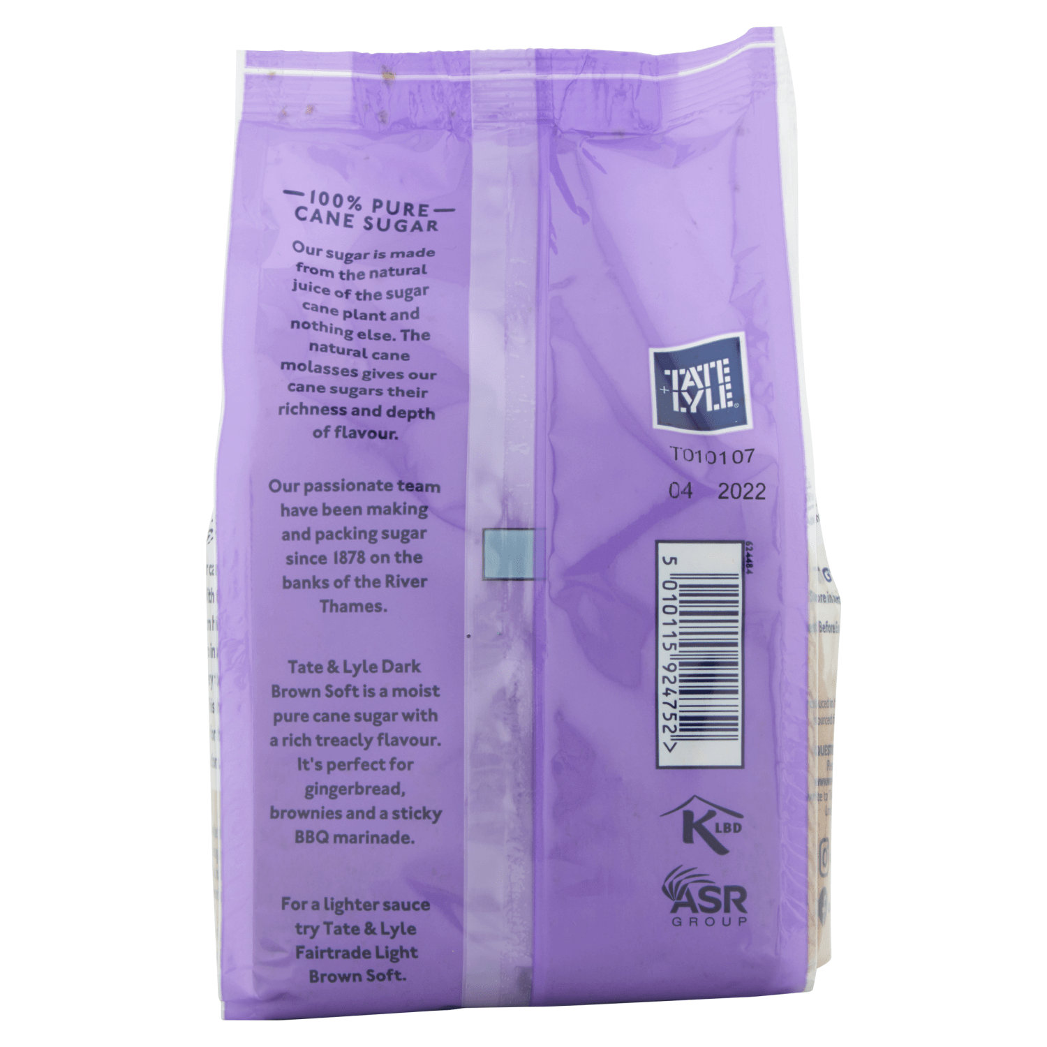 Tate & Lyle Fairtrade Dark Brown Soft Pure Cane Sugar 500g - UK Food & Drink - 5010115924752