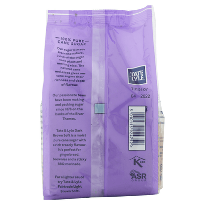 Tate & Lyle Fairtrade Dark Brown Soft Pure Cane Sugar 500g - UK Food & Drink - 5010115924752