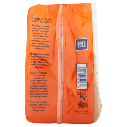 Tate & Lyle Fairtrade Light Muscovado Pure Cane Sugar 500g - UK Food & Drink - 5010115822317