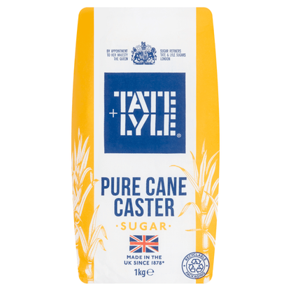 Tate & Lyle Pure Cane Caster Sugar 1kg - UK Food & Drink - 5010115822331