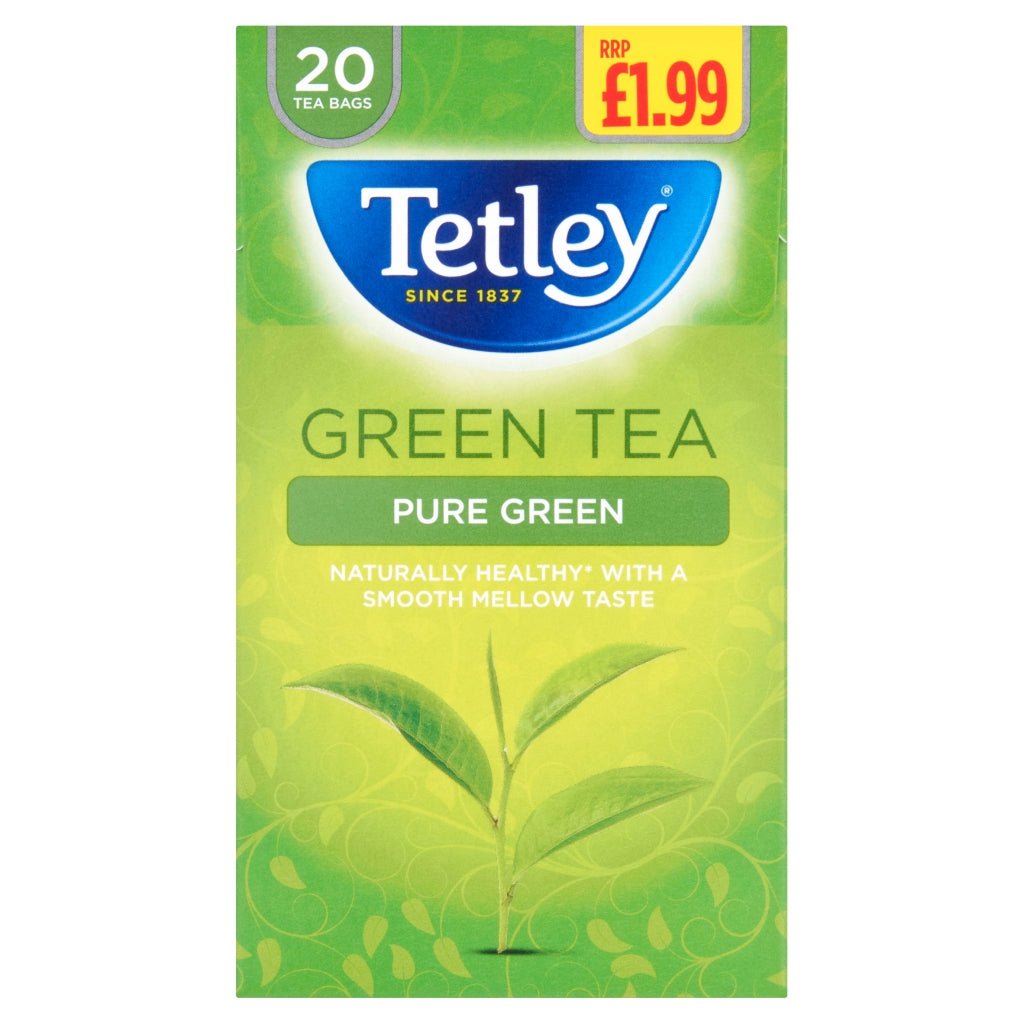 Tetley Pure Green 20 Green Tea 40g - UK Food & Drink - 5000208001439