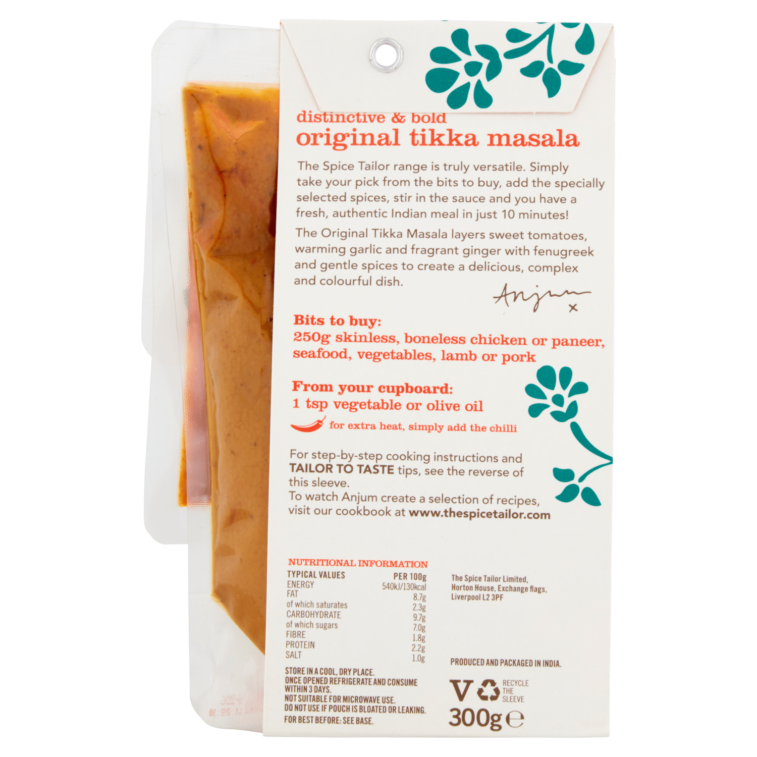 The Spice Tailor Original Tikka Masala 300g - UK Food & Drink - 5052675040206