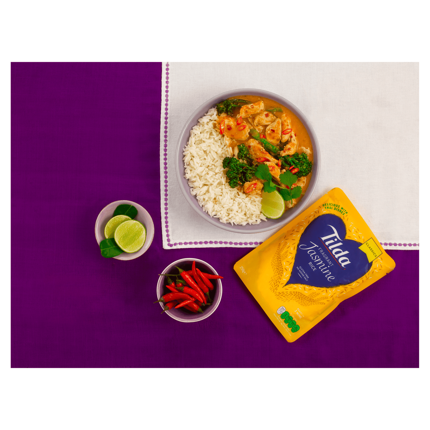 Tilda Microwave Fragrant Jasmine Rice 250g - UK Food & Drink - 5011157995403