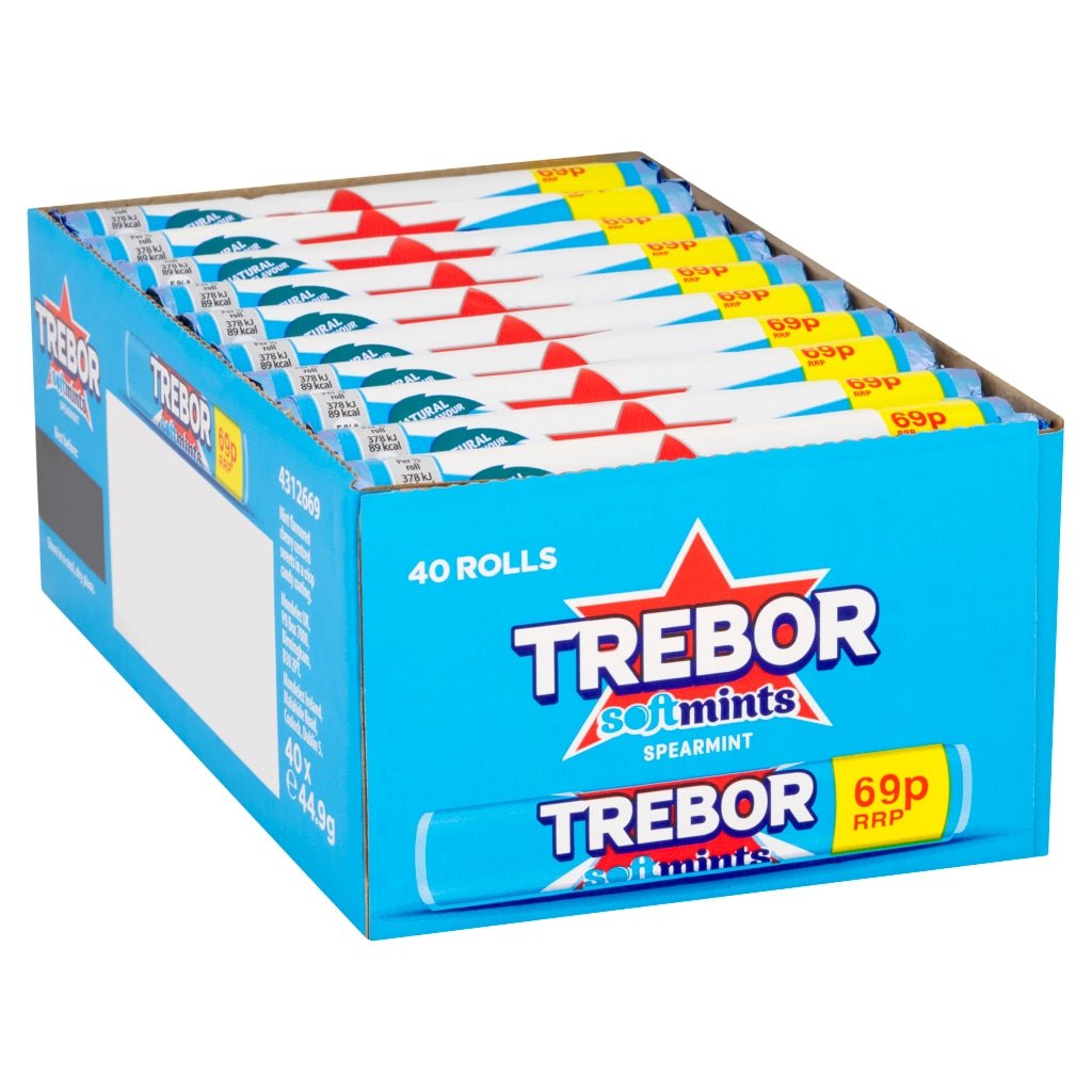 Trebor Natural Mint Flavour Softmints Spearmint 44.9g - UK Food & Drink - 7622202211942