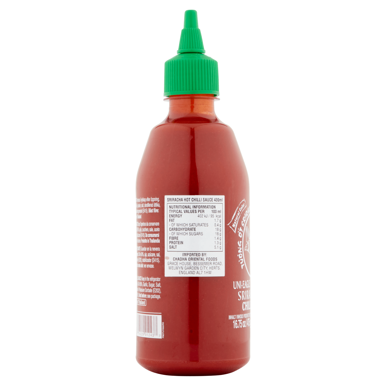 Uni - Eagle Sriracha Hot Chilli Sauce 430ml - UK Food & Drink - 16229912437