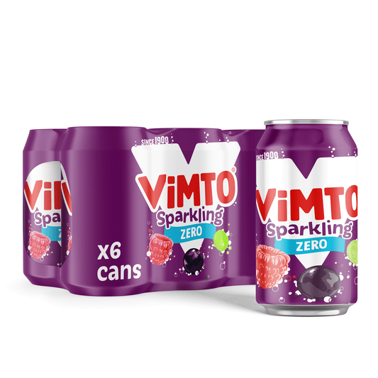 Vimto Fizzy Zero 6 x 330ml - UK Food & Drink - 5010438700026
