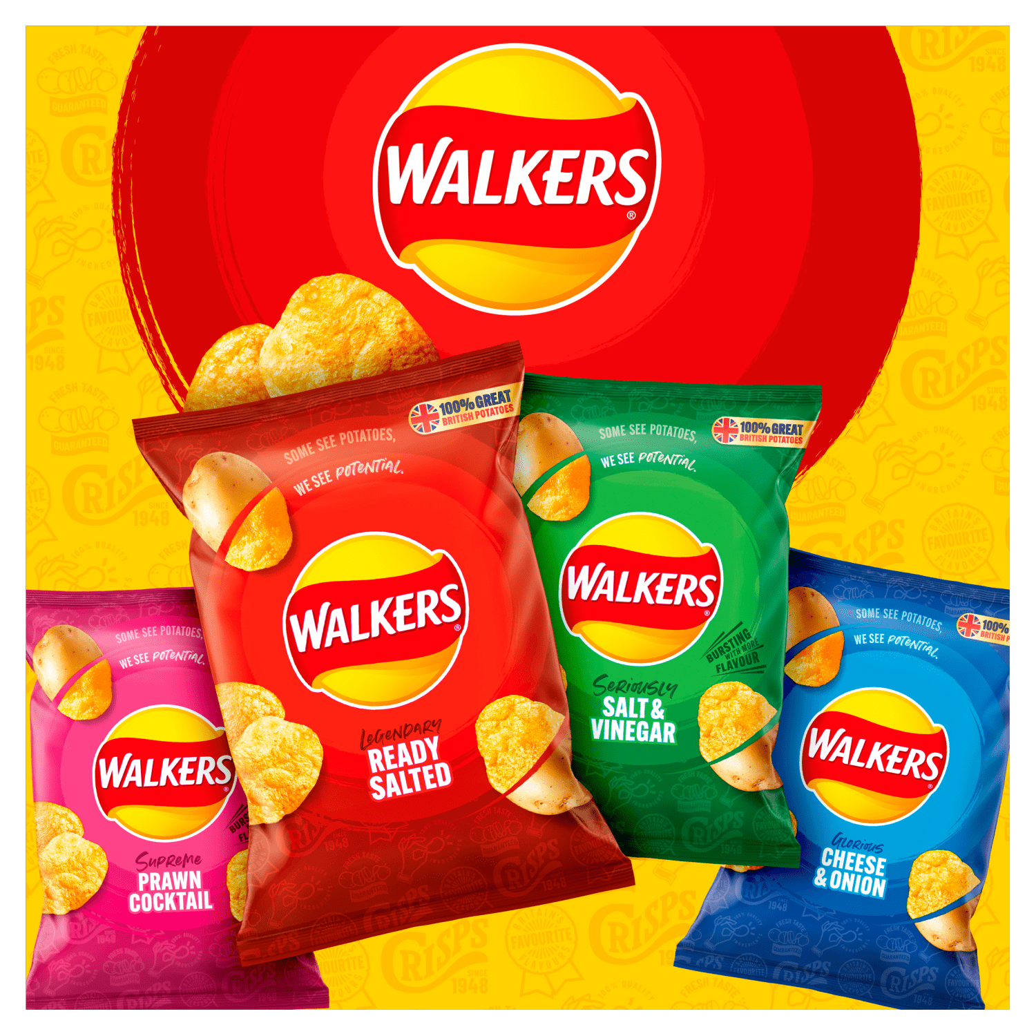Walkers Cheese & Onion Crisps 32.5g - UK Food & Drink - 5000328698823