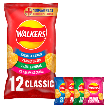 Walkers Classic Pack 12 x 25g - UK Food & Drink - 5000328992594