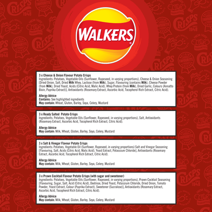 Walkers Classic Pack 12 x 25g - UK Food & Drink - 5000328992594
