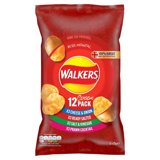 Walkers Classic Pack 12 x 25g - UK Food & Drink - 5000328992594