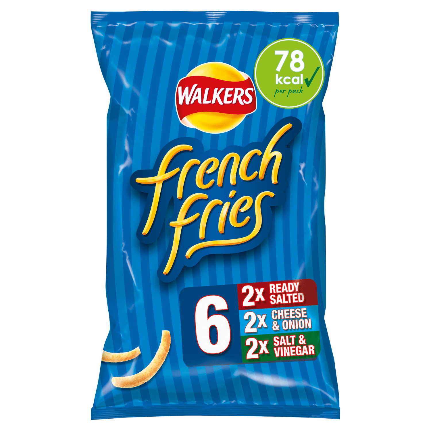 Walkers French Fries Flavour Crispy Potato Snacks 6 x 18g - UK Food & Drink - 5012005290107