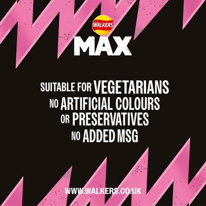 Walkers Max Strong Spicy Prawn Cocktail Sharing Crisps 140g - UK Food & Drink - 5000328015347