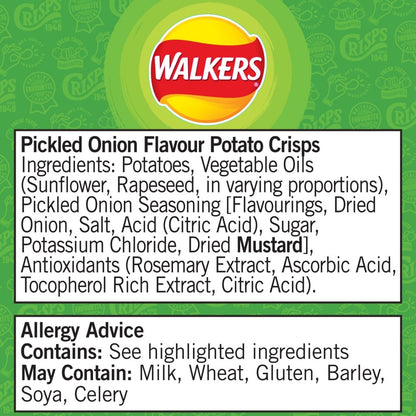 Walkers Pickled Onion 32.5g - UK Food & Drink - 5000328902616