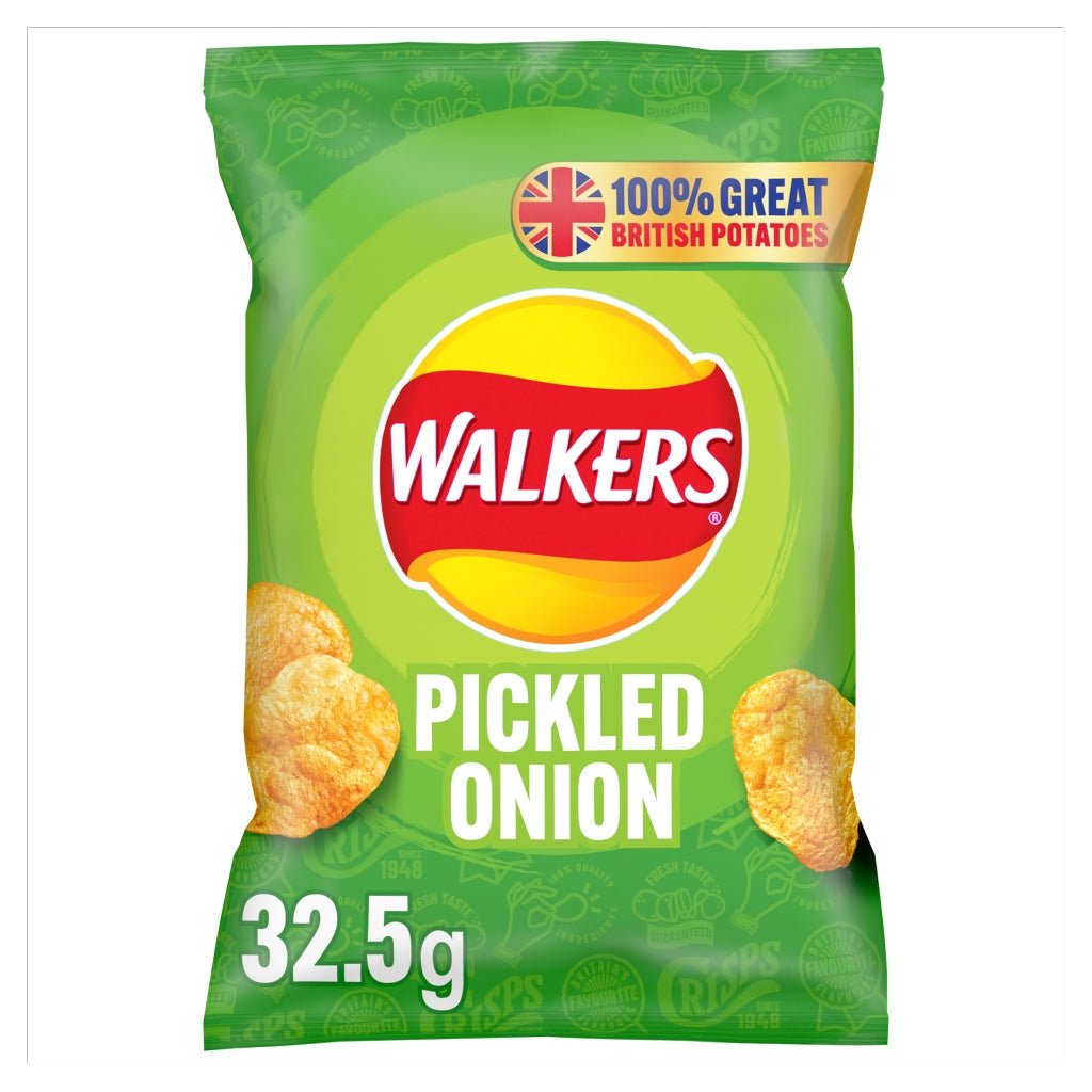 Walkers Pickled Onion 32.5g - UK Food & Drink - 5000328902616