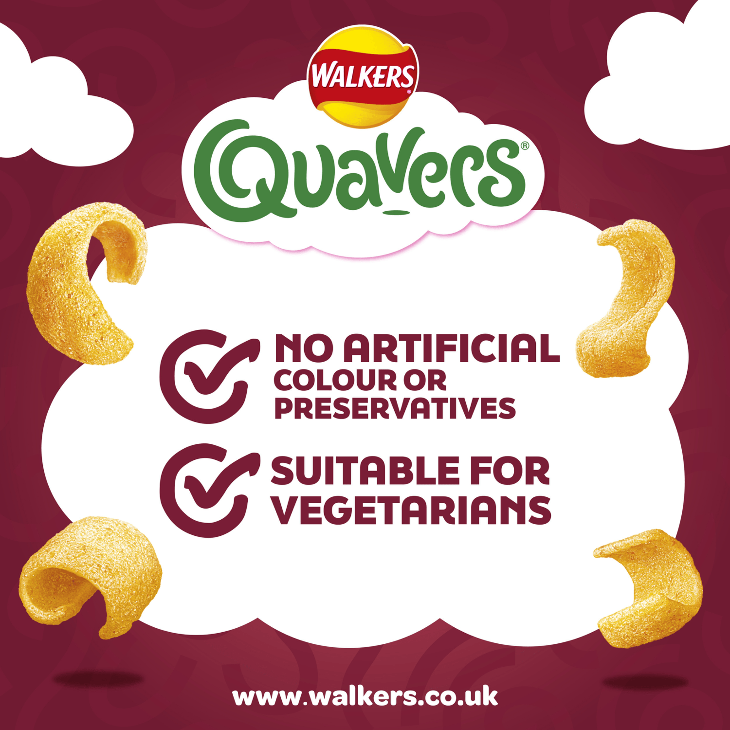 Walkers Quavers BBQ Multipack Snacks Crisps 6x16g - UK Food & Drink - 5000328019123