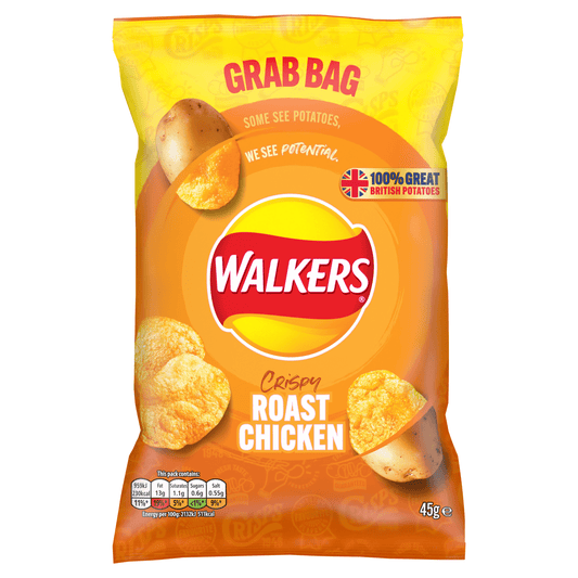 Walkers Roast Chicken Crisps 45g - UK Food & Drink - 5000328270975
