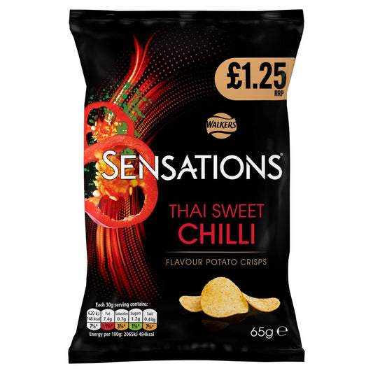 Walkers Sensations Thai Sweet Chilli Pm 1.25 65G - UK Food & Drink - 5000328017921