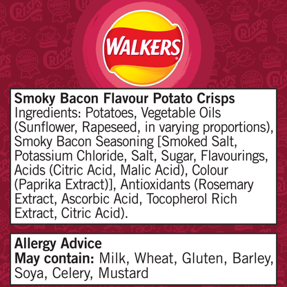 Walkers Smoky Bacon Crisps 45g - UK Food & Drink - 5000328271095