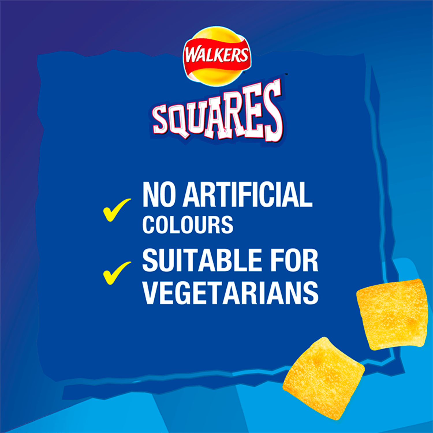 Walkers Squares Cheese & Onion Snacks Crisps 27.5g - UK Food & Drink - 5000328201801