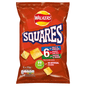 Walkers Squares Flavour Potato Snacks 6 x 22g - UK Food & Drink - 5000328839400