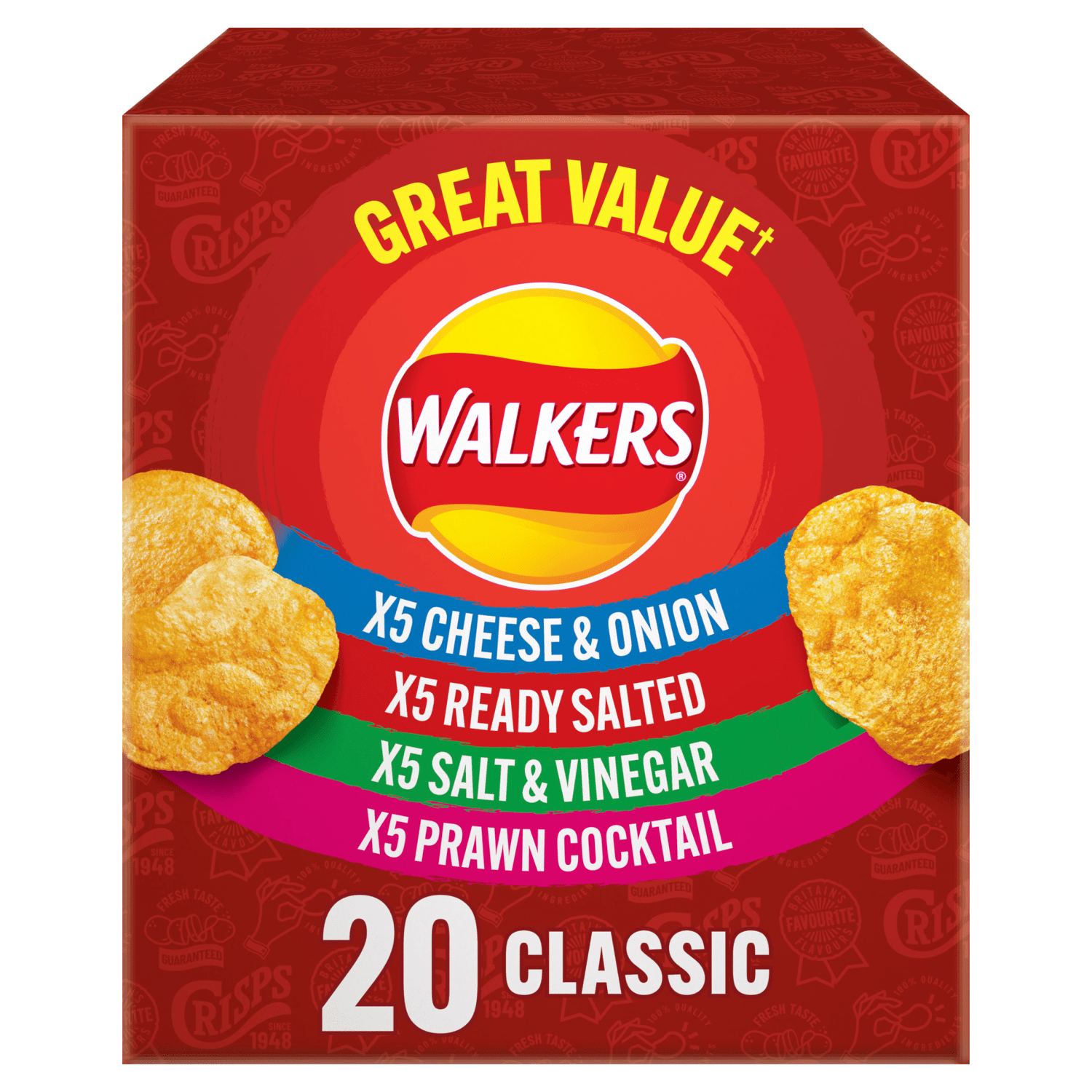 Walkers Variety 20 x 25g - UK Food & Drink - 5000328020112