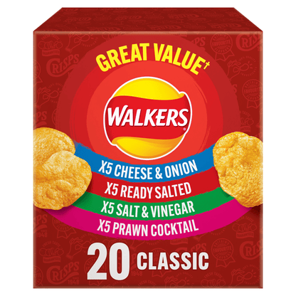 Walkers Variety 20 x 25g - UK Food & Drink - 5000328020112