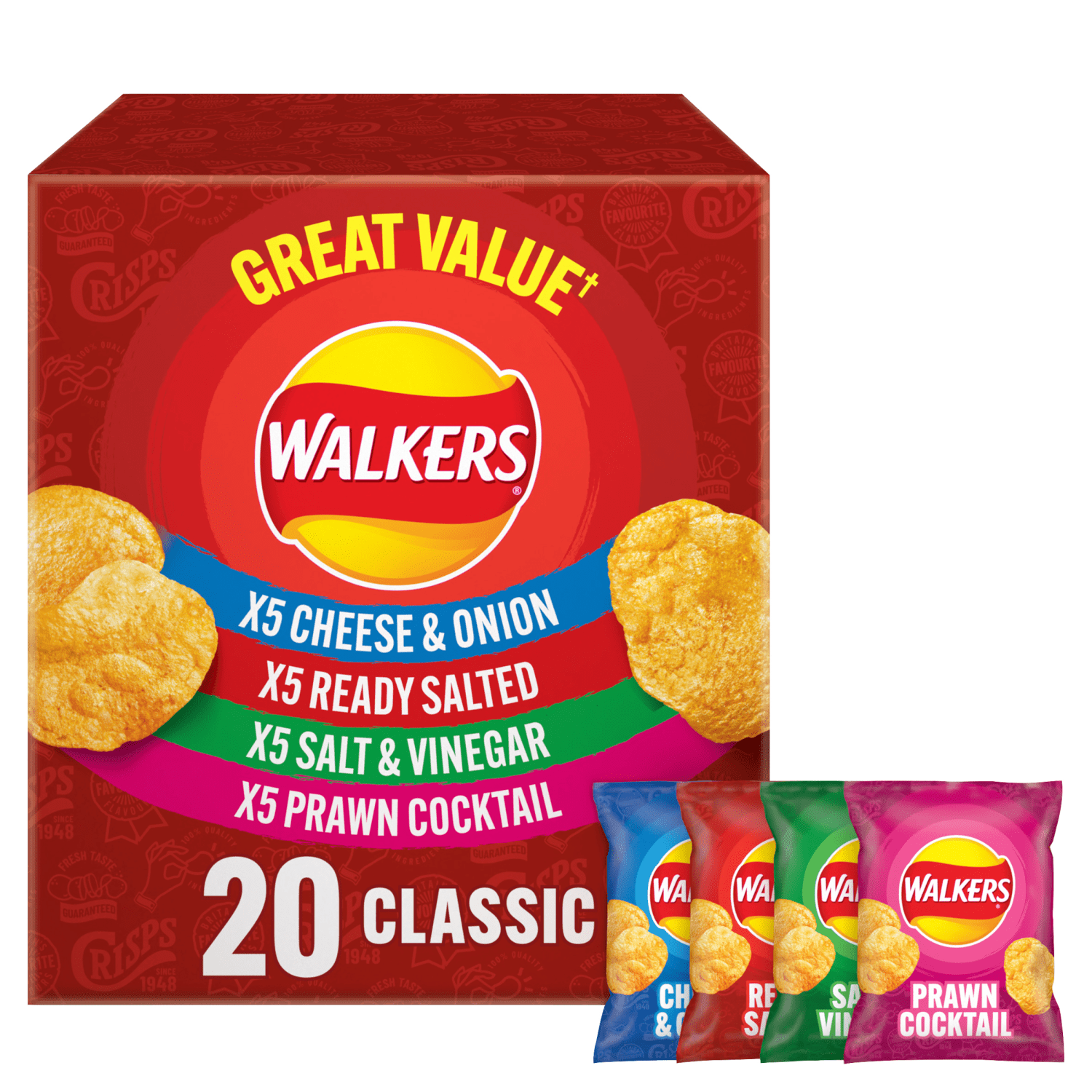 Walkers Variety 20 x 25g - UK Food & Drink - 5000328020112