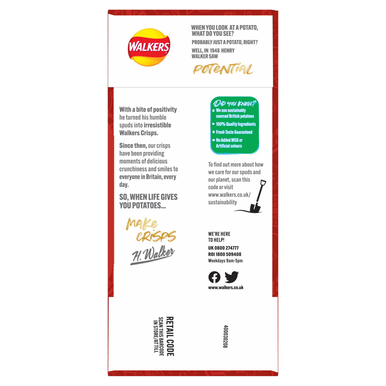 Walkers Variety 20 x 25g - UK Food & Drink - 5000328020112