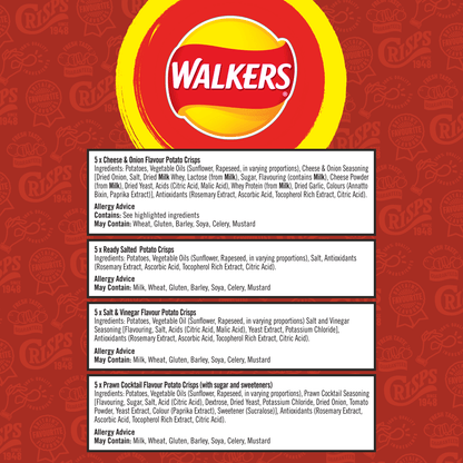 Walkers Variety 20 x 25g - UK Food & Drink - 5000328020112