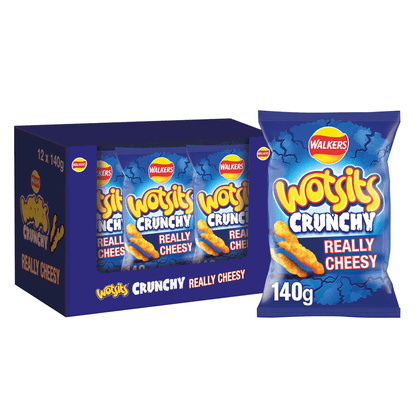 Walkers Wotsits Crunchy Really Cheesy Snacks Crisps 140g - UK Food & Drink - 5000328328645