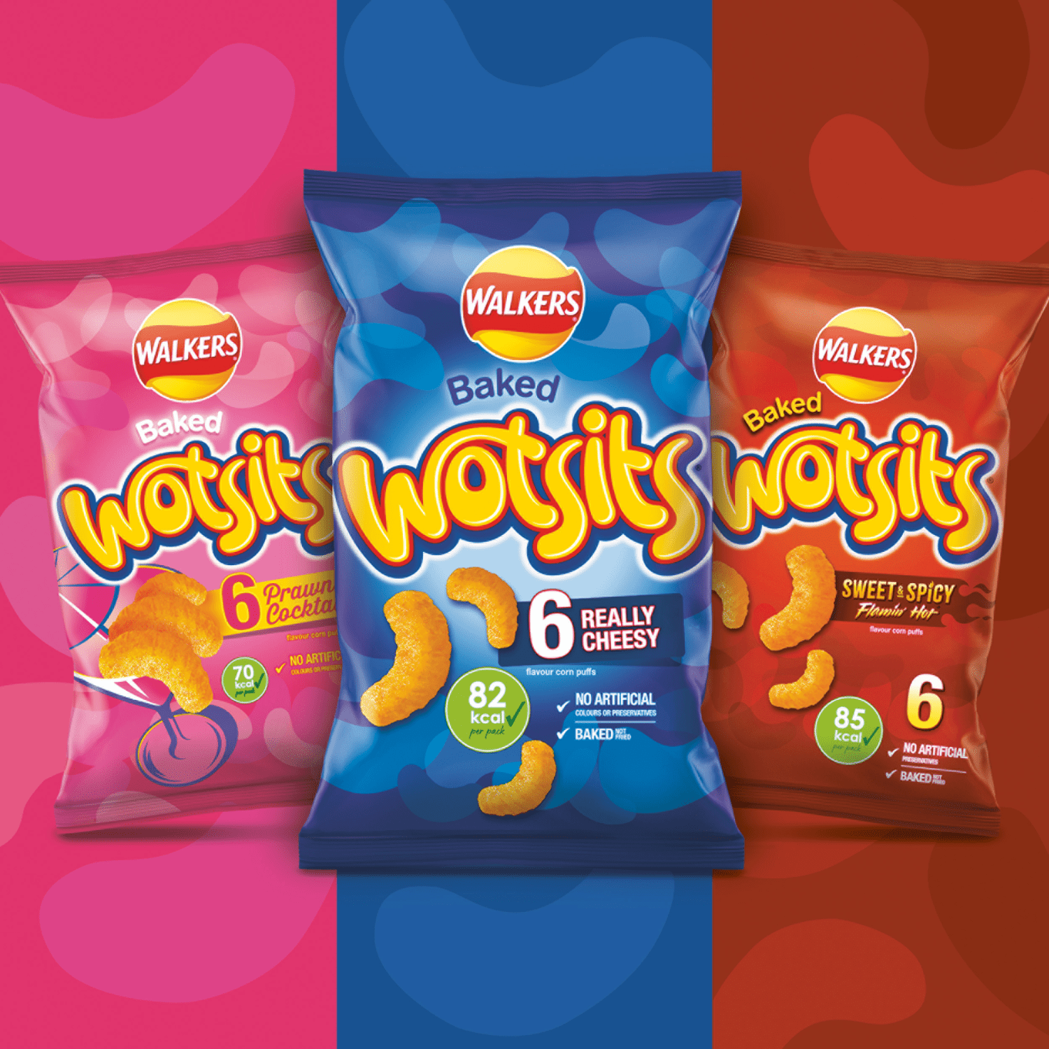 Walkers Wotsits Really Cheesy Multipack Snacks Crisps 12x16.5g - UK Food & Drink - 5000328288529
