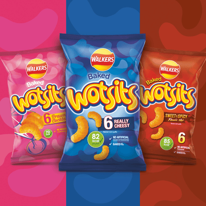 Walkers Wotsits Really Cheesy Multipack Snacks Crisps 12x16.5g - UK Food & Drink - 5000328288529