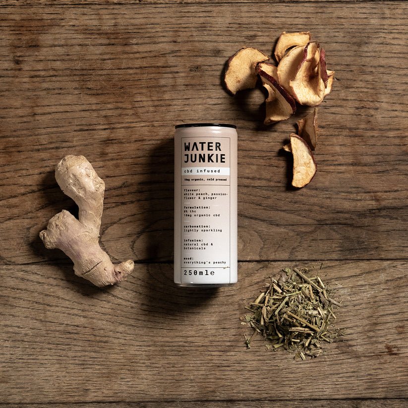 WaterJunkie CBD Infused White Peach Passionflower & Ginger 250ml - UK Food & Drink - 5070002715313