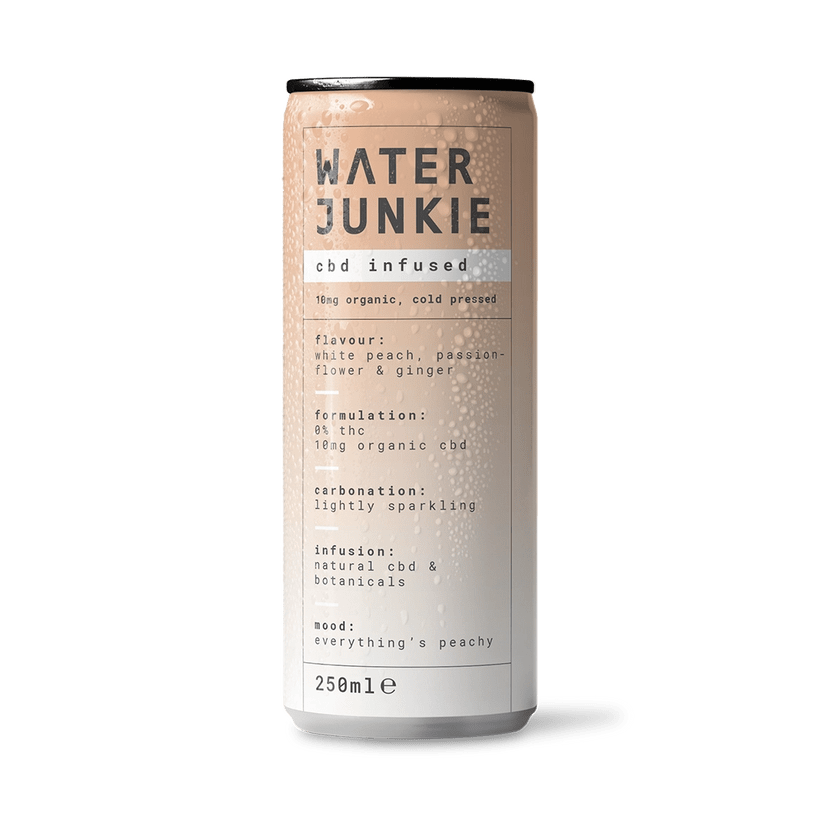 WaterJunkie CBD Infused White Peach Passionflower & Ginger 250ml - UK Food & Drink - 5070002715313