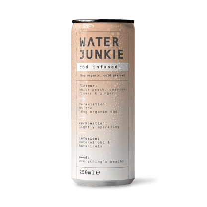 WaterJunkie CBD Infused White Peach Passionflower & Ginger 250ml - UK Food & Drink - 5070002715313