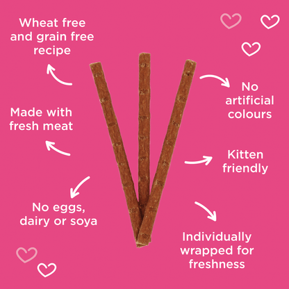 Webbox Tasty Sticks with Salmon & Trout 6 Semi - Moist Tasty Treats 30g - UK Food & Drink - 5012144400405