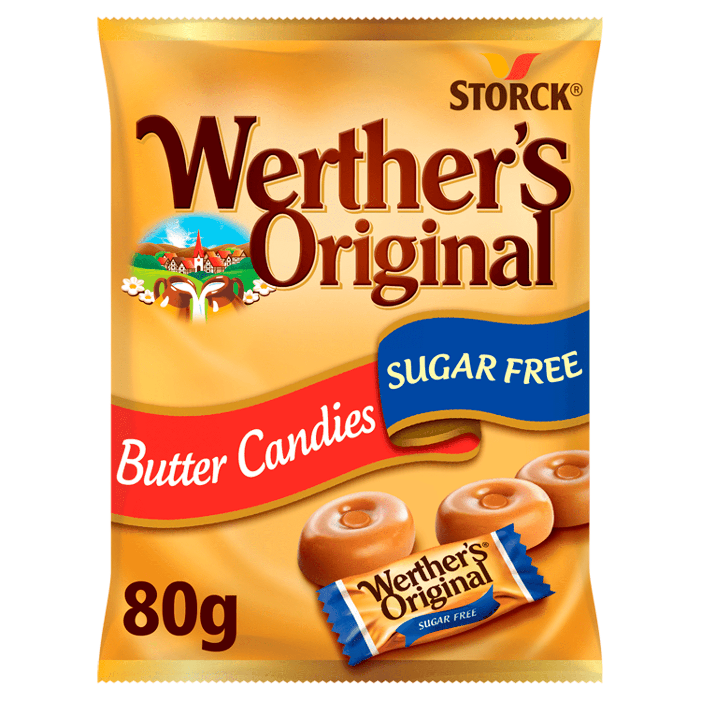 Werther's Original Sugar Free Butter Candies 80g - UK Food & Drink - 4014400914696