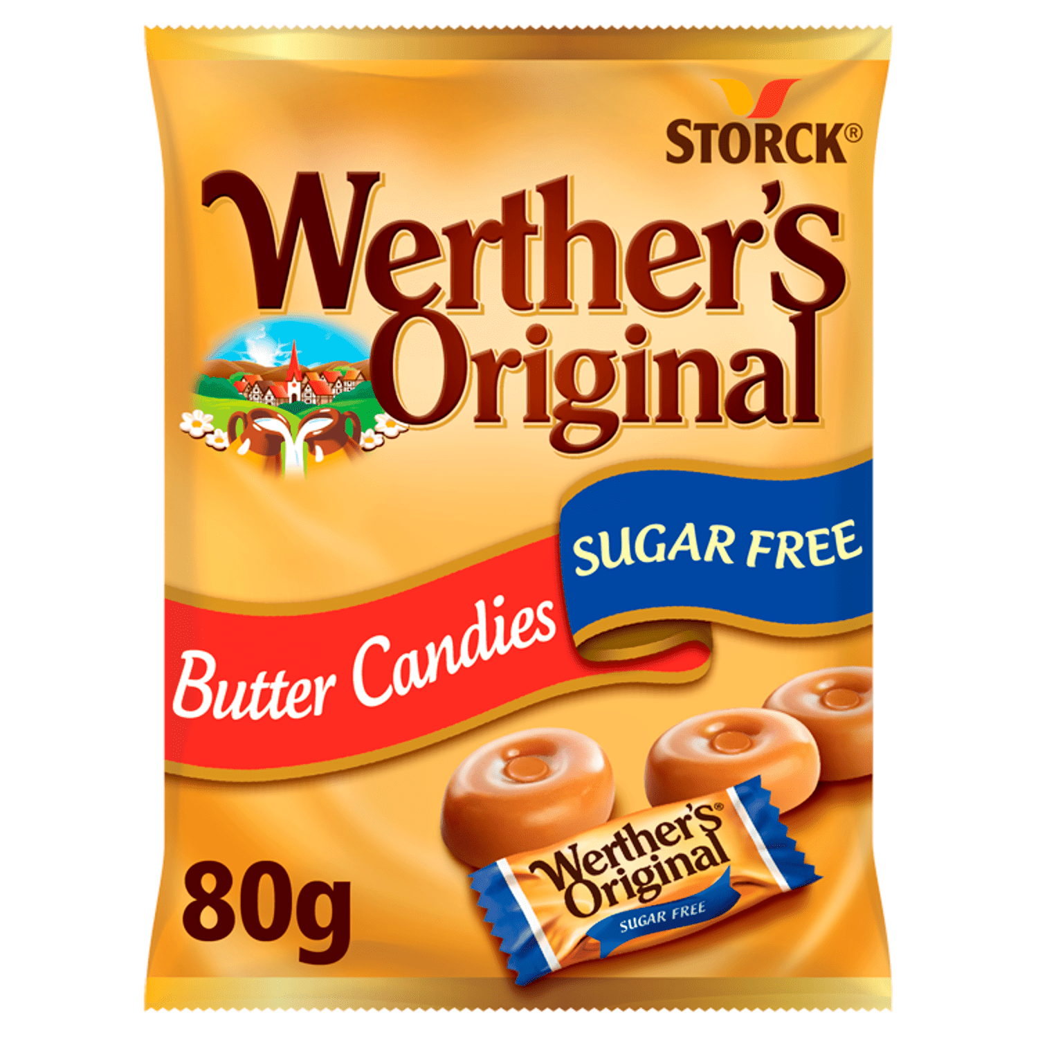 Werther's Original Sugar Free Butter Candies 80g - UK Food & Drink - 4014400914696