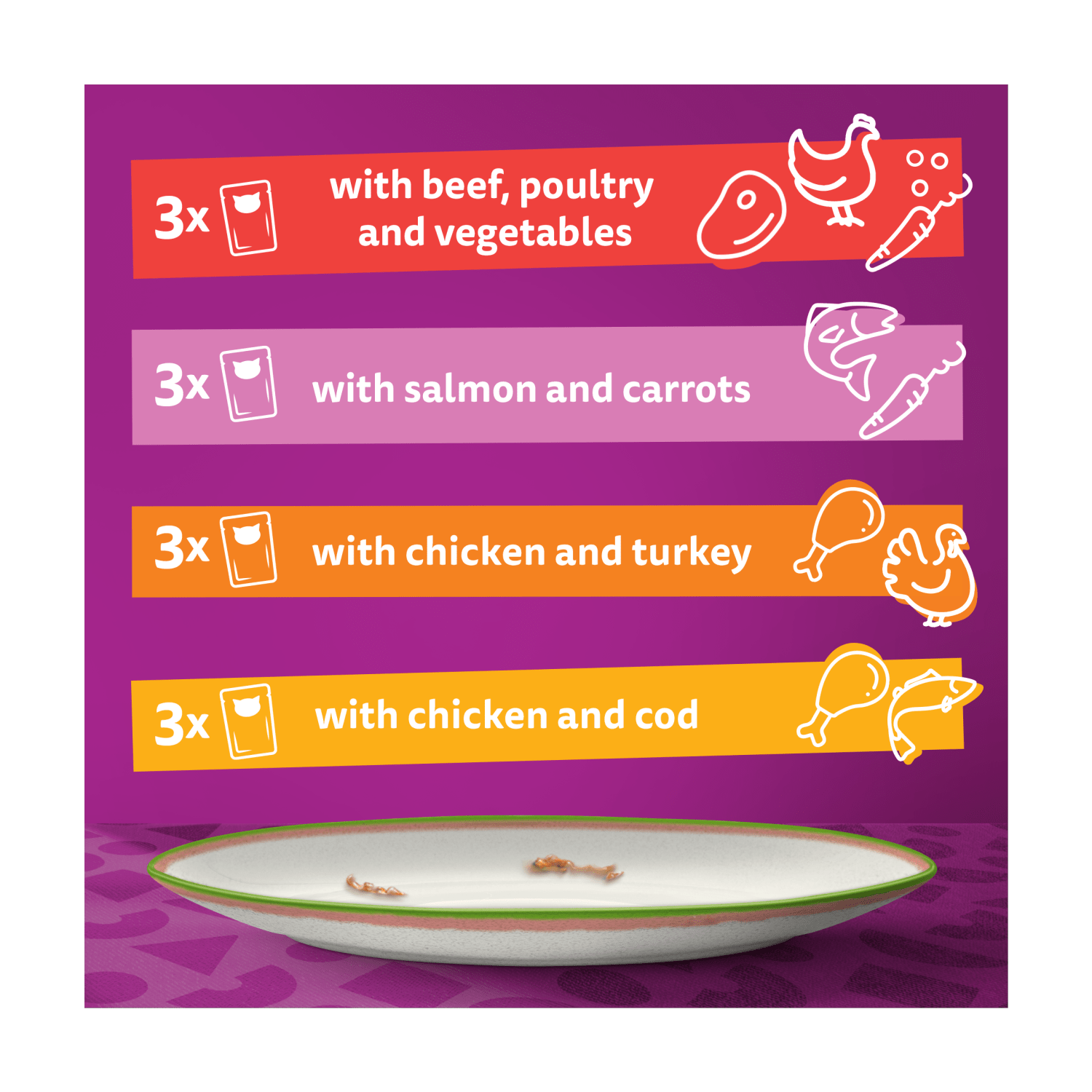 Whiskas Tasty Mix Chef's Choice in Gravy 12 x 85g (1.02kg) - UK Food & Drink - 4008429155994
