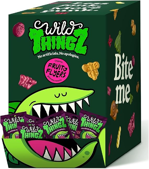 Wild Thingz Organic & Vegan Sweets Fruity Flyers 25g - UK Food & Drink - 5022775000301