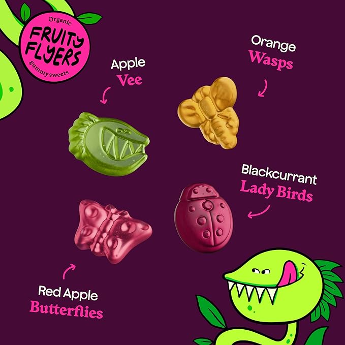 Wild Thingz Organic & Vegan Sweets Fruity Flyers 25g - UK Food & Drink - 5022775000301