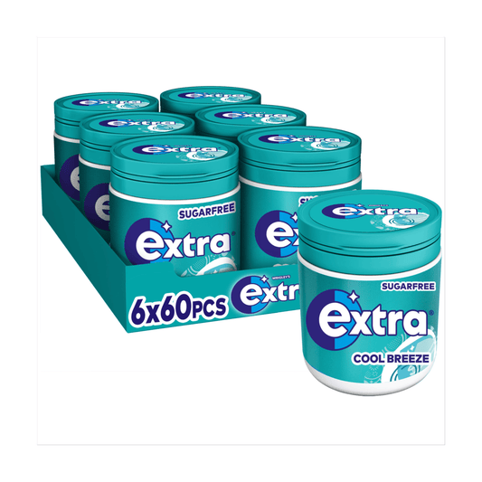 Wrigley's Extra 60 Pieces Cool Breeze Chewing Gum Sugar Free 84g - UK Food & Drink - 4009900513906