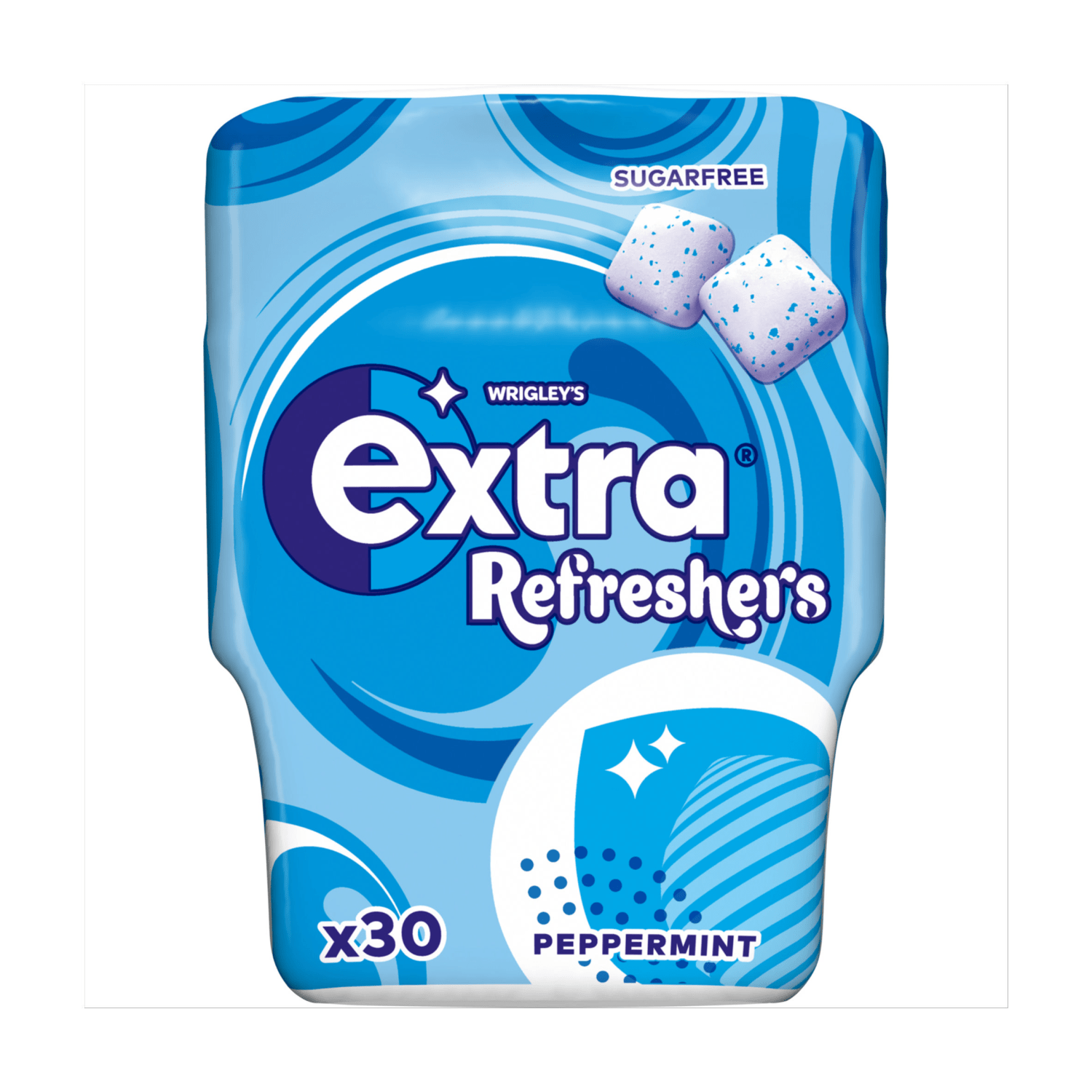 Wrigley's Extra Refreshers Chewing Gum Peppermint Sugar Free Bottle 30 Pieces 67g - UK Food & Drink - 4009900535861