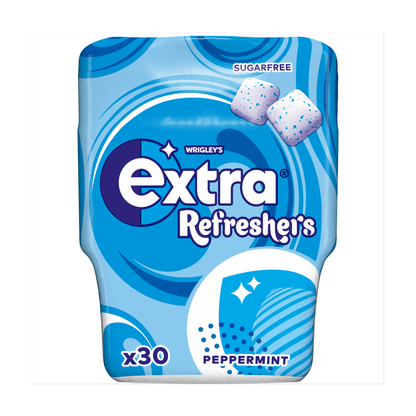 Wrigley's Extra Refreshers Chewing Gum Peppermint Sugar Free Bottle 30 Pieces 67g - UK Food & Drink - 4009900535861