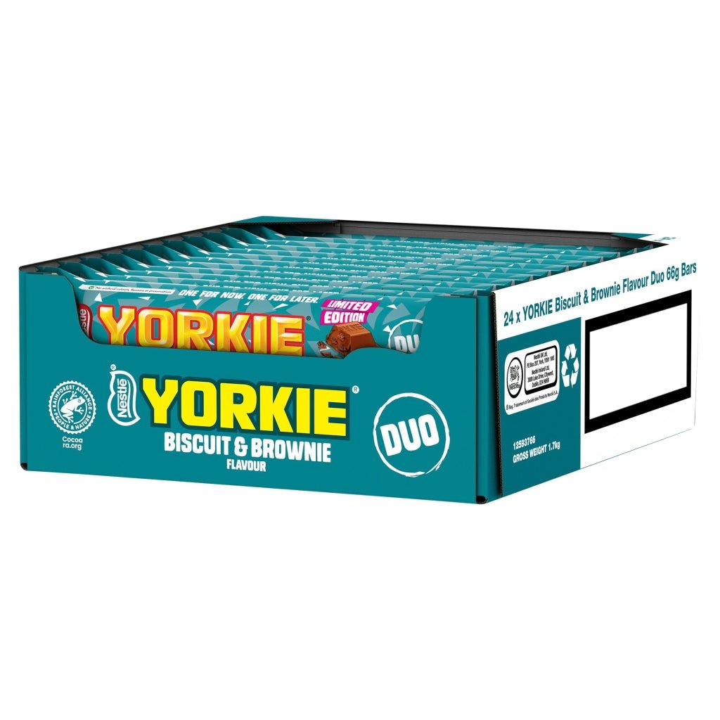 Yorkie Brownie Duo Bar - UK Food & Drink - 8445291384941